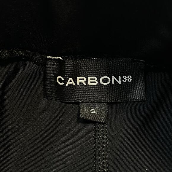 Carbon38 Ruffle On Ankles Leggings Womens Black Size Small Lattice - Picture 11 of 11